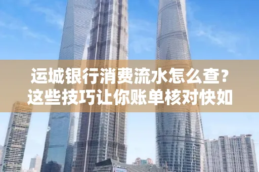 运城银行消费流水怎么查？这些技巧让你账单核对快如闪电