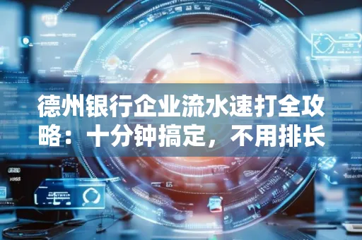 德州银行企业流水速打全攻略：十分钟搞定，不用排长队！