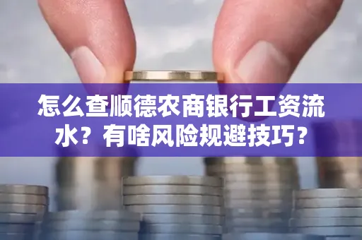怎么查顺德农商银行工资流水？有啥风险规避技巧？