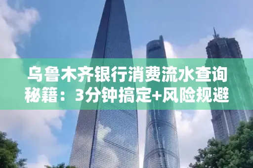 乌鲁木齐银行消费流水查询秘籍：3分钟搞定+风险规避干货